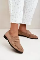 Moteriški mokasinai, pilkai smėlio spalvos