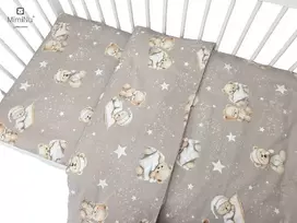 Pilkas medvilninės patalynės komplektas KIECZMERSKI MIMINU DESIGN Dobranocka