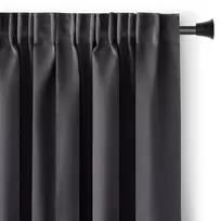 Aksominė užuolaida su kilpomis AmeliaHome 140 × 280 cm, antracito