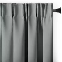 Aksominė užuolaida su kilpomis AmeliaHome 200 × 260 cm, pilka
