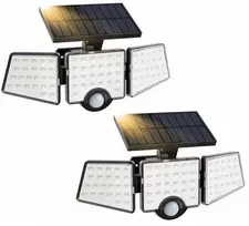 LEPRO 640003-DW-a-2 Saulės energija maitinamas gatvės šviestuvas su judesio ir prieblandos jutikliais (2 vnt. rinkinys)