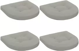 4 dalių sėdynės pagalvėlės 4 vnt. 100% poliesteris Pilka