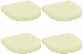 4 dalių sėdynės pagalvėlės 4 vnt. 100% poliesteris Kreminė