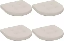 4 dalių sėdynės pagalvėlės 4 vnt. 100% poliesteris Balta
