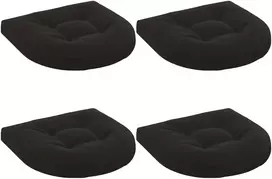 4 dalių sėdynės pagalvėlės 4 vnt. 100% poliesteris Juoda