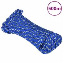 vidaXL Valties virvė, mėlynos spalvos, 5mm, 500m, polipropilenas