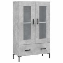 vidaXL Komoda, betono pilkos spalvos, 69,5x31x115cm, apdirbta mediena