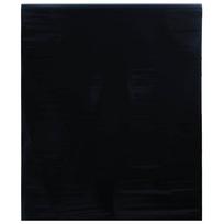 vidaXL Langų plėvelė, juoda, 60x500cm, PVC, statinė, matinė