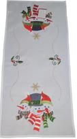 Kalėdinis stalo takelis stačiakampė OS320-01, balta sp./raudona sp./žalia sp., 60 x 120 cm