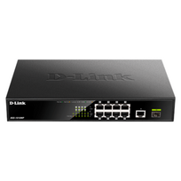 D-Link | 10 Gigabit port Switch with PoE | DGS-1010MP | Unmanaged | Desktop / Rackmount | Gigabit Ethernet (copper) ports quantity 1 | SFP ports quantity 1 | Power over Ethernet (PoE) ports quantity 8 | DGS-1010MP/E