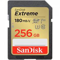 SANDISK Extreme 256GB SDXC Memory Card + 1 year RescuePRO Deluxe up to 180MB/s & 130MB/s Read/Write speeds, UHS-I, Class 10, U3, V30 | SDSDXVV-256G-GNCIN