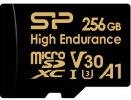 Silicon Power memory card microSDXC 256GB High Endurance + adapter | SP256GBSTXDV3V1HSP