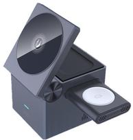 XO wireless charging station 3in1 CX027 QI2 15W, black | 6920680856596