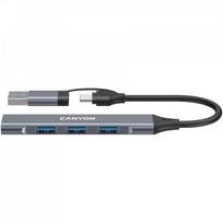 CANYON hub DS-02 4in1 USB-A/C Grey | CNS-TDS02G
