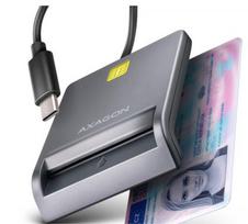 AXAGON USB-C Smart Card FlatReader | CRE-SM3TC