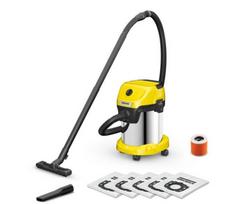 Vacuum Cleaner|KARCHER|Wet and dry vacuum cleaner WD 3 S V-17/4/20 + 4 FB|1000 Watts|Suction power 230W|Capacity 17 l|Noise 74 dB|Yellow|Weight 4.8 kg|1.628-152.0