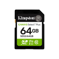 Kingston Canvas Select Plus | 64GB | SD | Flash memory class Class 10, UHS-I, U1/U3, Video Class 10/30 | SDS3/64GB