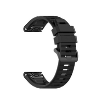 Fixed | Silicone Strap for Garmin QuickFit 26mm | Black | FIXSST-QF26MM-BK