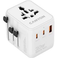 CANYON Travel Adapter OnTour 20 EU/UK/US/AUS 20W  White | CNS-TA20W1005W