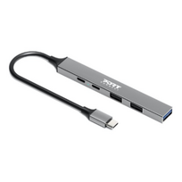 PORT CONNECT | USB-C Hub with 4 USB ports, 1X USB-C, 100W | 900163