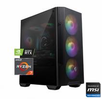 "Powered By MSI" Kompiuteris "GameOn MSI STRIKE" | AMD Ryzen™ 7 5700X 3.4~4.6Ghz | MSI A520M-A PRO | 32GB DDR4 3600Mhz RGB (2×16GB) | 1TB PCIe 4.0 x4 NVMe SSD | MSI GeForce RTX™ 5060 8G VENTUS 2X OC | GAMEON MSI 2 | RTX IT'S' ON, DLSS 4, Ray Tracing, Reflex 2, AI PC, NVIDIA Studio | Dovana RGB žaidimų klaviatūra ir pelė