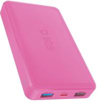 SBS power bank 10000mAh 2xUSB-A + USB-C, pink | TTBB10000FASTP