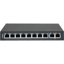 AVIZIO Komutatorius 8x RJ45 PoE 1Gb/s + 2x RJ45 Uplink 1Gb/s | AV-SU8GP2G