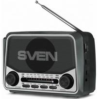 Speaker SVEN SRP-150, gray (3W, Bluetooth, FM/AM/SW, USB, microSD, flashlight, battery) | SV-022600