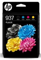 HP 937 CMYK Original Ink Cart 4-Pack | 6C400NE#30B