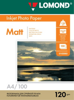 Fotopopierius Lomond Photo Inkjet Paper Matinis 120 g/m2 A4, 100 lapų | 0102003
