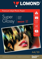 Fotopopierius Lomond Premium Photo Paper Super Blizgus 260 g/m2 A4, 20 lapų, Bright | 1103101