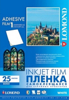 Lipni plėvelė Lomond Inkjet Film Self Adhesive Balta Blizgi A4, 25 lapai | 2710003