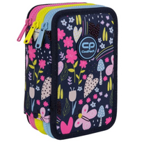 Forminis trijų skyrių penalas su priedais CoolPack Jumper 3 IN THE GARDEN | F067831