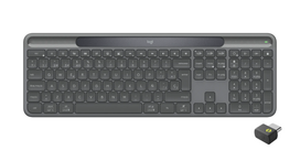 Logitech Signature Slim Solar+ K980 for Business Belaidė klaviatūra, RF+Bluetooth, US Int, Graphite | 920-013779