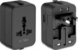 Tech-Protect travel adapter TA300 EU/UK/US/AU, black | 5906302392919
