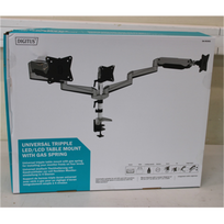 IŠPARDAVIMAS. DIGITUS Triple monitor mount, 3x 27", 3x 6 kg | Digitus Desk Mount | Triple Monitor Gas Spring Mount DA-90363 | Adjustable Height, Tilt, Swivel | 15-27 " | Maximum weight (capacity) 3x6 kg | PAŽEISTA PAKUOTĖ, DEMO | Silver | DA-90363SO