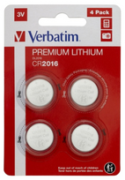 Verbatim 49531 Lithium baterijos CR2016 3V (4 vnt pakuotėje)
