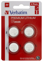 Verbatim 49532 Lithium baterijos CR2025 3V (4 vnt pakuotėje)