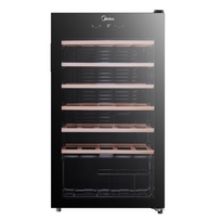 Midea Wine Cooler | MDRW150FGG22W | Energy efficiency class Class G | Free standing | Bottles capacity 34 | Black