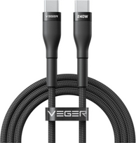 Veger Kabelis USB-C to USB-C PD 48V 5A 240W CC03 1.5m, Juoda | 6977525752599