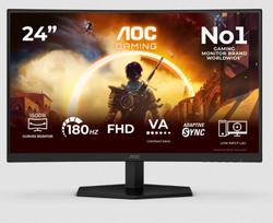 AOC C24G42FE | 24 " | Fast VA | FHD | 16:9 | 180 Hz | 0.5 ms | 1920 x 1080 pixels | 300 cd/m² | HDMI ports quantity 1 | Black