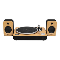 Marley Turntable With Speakers | Stir It Up Wireless 2+ | Bluetooth In/Out | EM-JT305-SB