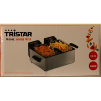IŠPARDAVIMAS. Tristar FR-9342 Double deep fryer, Total capacity 6 L, 3600 W, Stainless Steel/Black | Tristar Double deep fryer | FR-9342 | Power 3600 W | Capacity 6 L | Silver | PAŽEISTA PAKUOTĖ, DENTED BODY (BACKSIDE, BOTTOM) | 24 month(s) | FR-9342SO