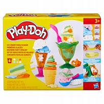 Plastilino rinkinys, su priedais Hasbro Play-Doh Kitchen Creations Ice Cream Party, įvairių spalvų