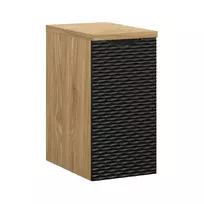 Pakabinama vonios spintelė su stalviršiu Ocean Black, 30 cm, juoda