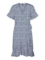 VERO MODA Suknelė 'HENNA' mėlyna dūmų spalva / balkšva