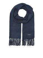 JACK & JONES Šalikas 'Solid' tamsiai mėlyna / juoda / balta