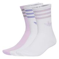 ADIDAS ORIGINALS Kojinės '3 STRIPES GLITTER CREW 3 PAIRS' tamsiai pilka / rausvai violetinė spalva / pastelinė violetinė / balta