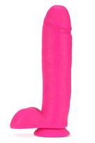 NEO ELITE 10INCH COCK WITH BALLS NEON PINK