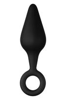 FORTO F-10 SILICONE PLUG W/ PULL RING SMALL BLACK